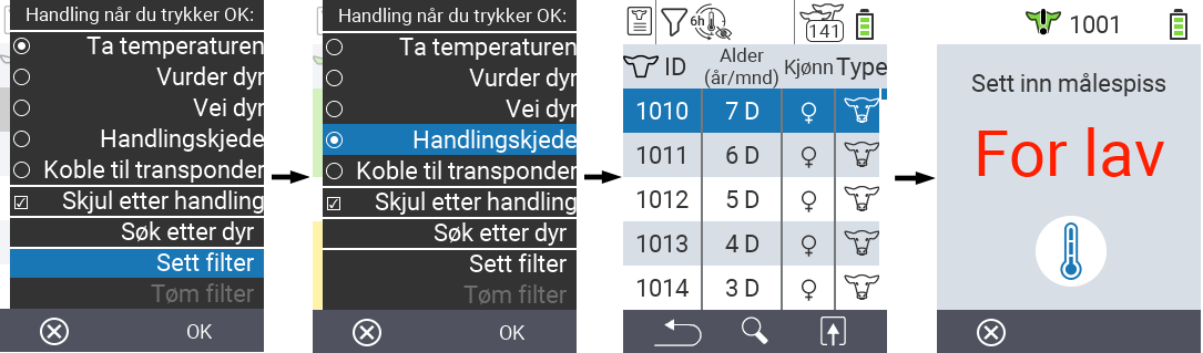 VitalControl Lists Action list