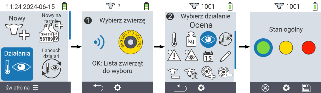 VitalControl: Menu Akcje Ocena