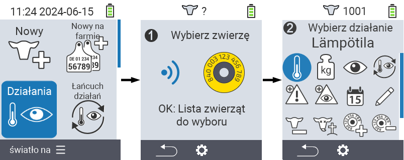 VitalControl: Menu Actions Preliminary steps