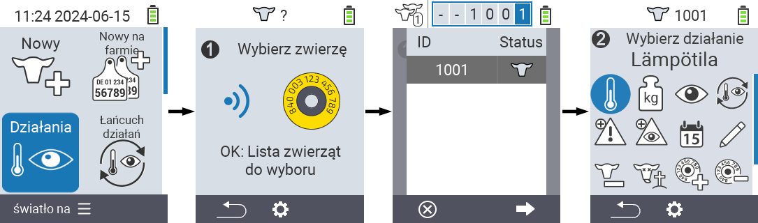 VitalControl: Menu Actions Preliminary steps