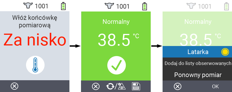 VitalControl: Menu Actions Flashlight on off