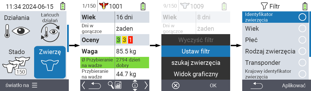 VitalControl: Menu Animal