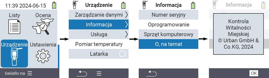 VitalControl: Menu Device Info