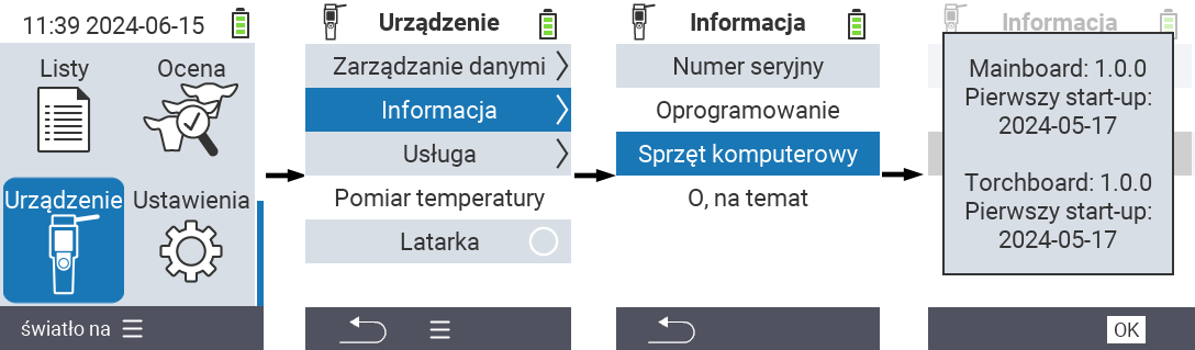 VitalControl: Menu Device Info