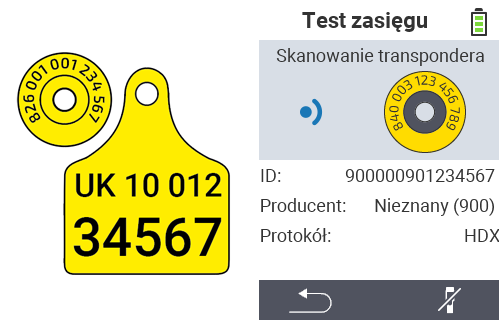 VitalControl: sprawdzenie kolczyka z transponderem