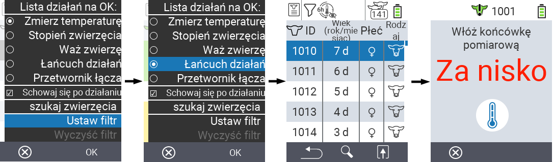 VitalControl Lists Action list