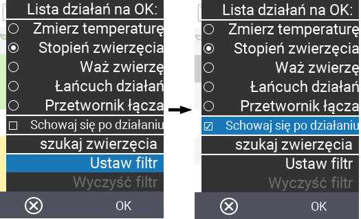 VitalControl Lists Action list