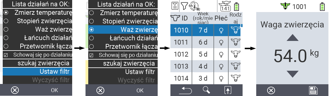 VitalControl Lists Action list