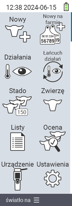 VitalControl Menu główne