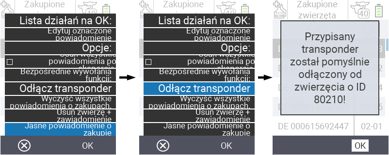 VitalControl: Lista zakupionych zwierząt, eksport csv
