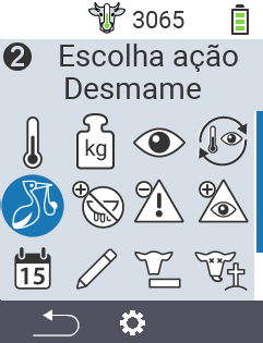 VitalControl: Menu Ações Parto