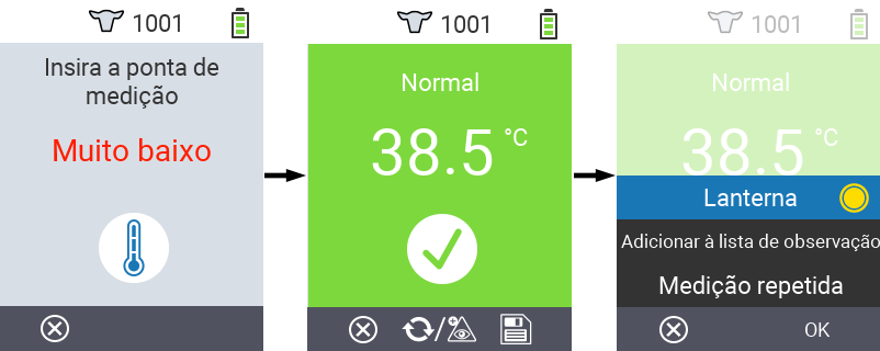 VitalControl: Menu Actions Flashlight on off