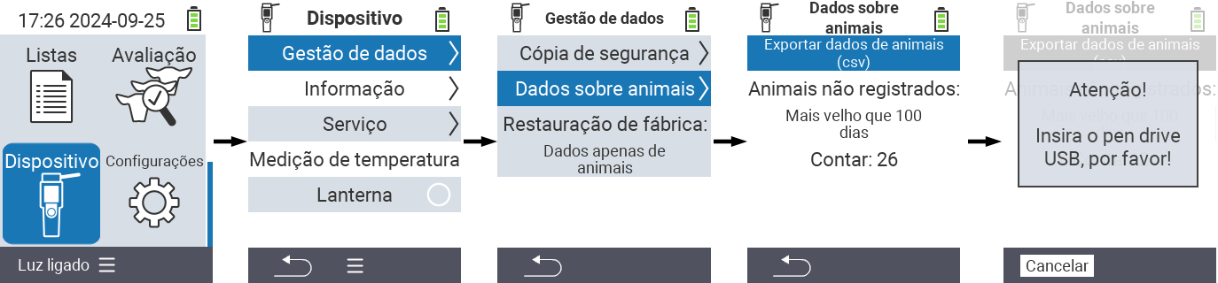 VitalControl: Menu path data export