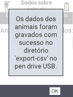 VitalControl: success message data export