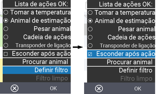 VitalControl Lists Action list