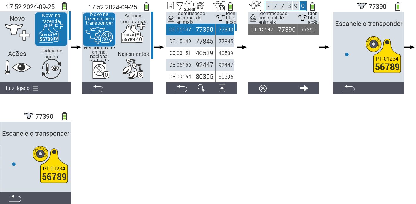 VitalControl: Menu Novo na fazenda, sem transponder