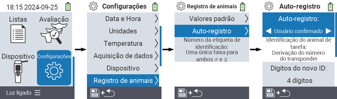 VitalControl: menu settings auto-registration