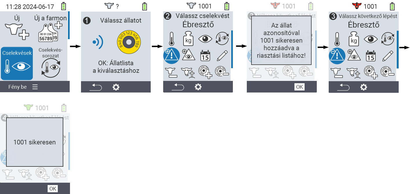 VitalControl: Menu Actions Alarm