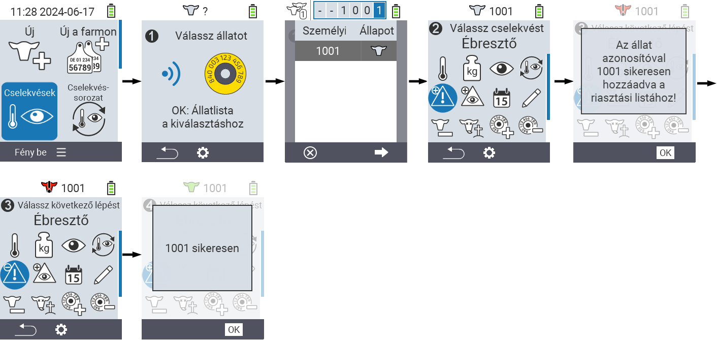 VitalControl: Menu Actions Alarm