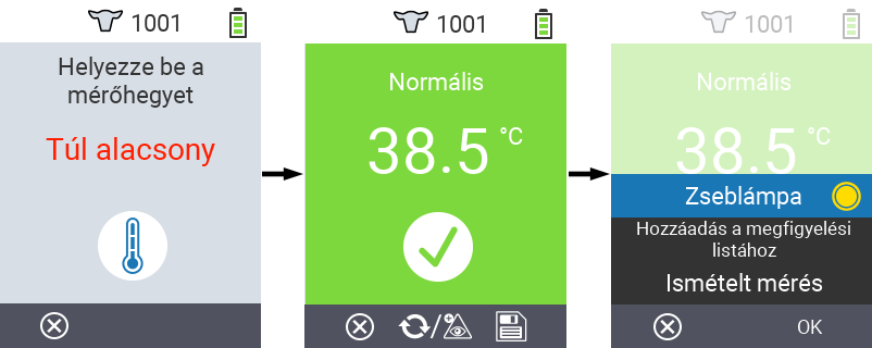 VitalControl: Menu Actions Flashlight on off