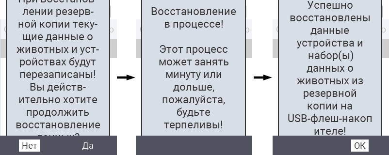 VitalControl: сообщение об успешном восстановлении данных