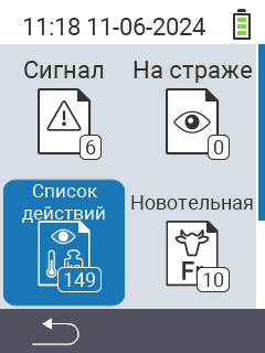 Список действий