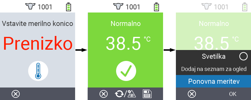 VitalControl: Menu Actions Light on off