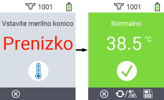 VitalControl: Menu Actions Save results