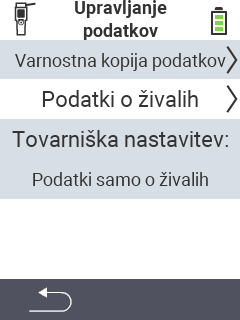 VitalControl Upravljanje podatkov