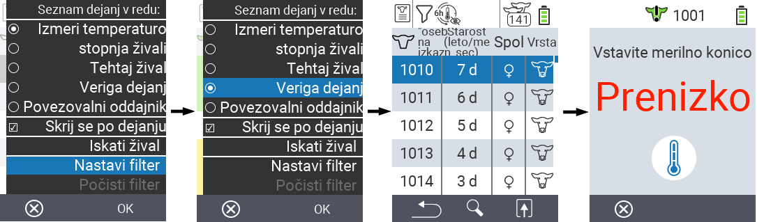 VitalControl Lists Action list