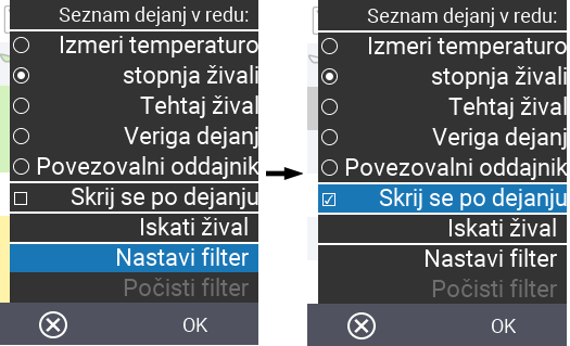 VitalControl Lists Action list