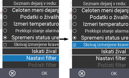 VitalControl Seznami Seznam svežih krav