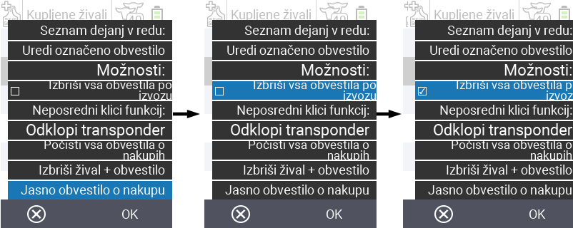 VitalControl: Seznam kupljenih živali, izvoz csv