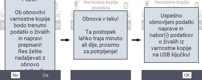 VitalControl: success message data restore