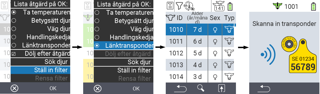 VitalControl Lists Action list