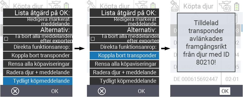 VitalControl: List of purchased animals, csv export