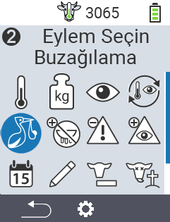 VitalControl: Menü Eylemleri Buzağılama