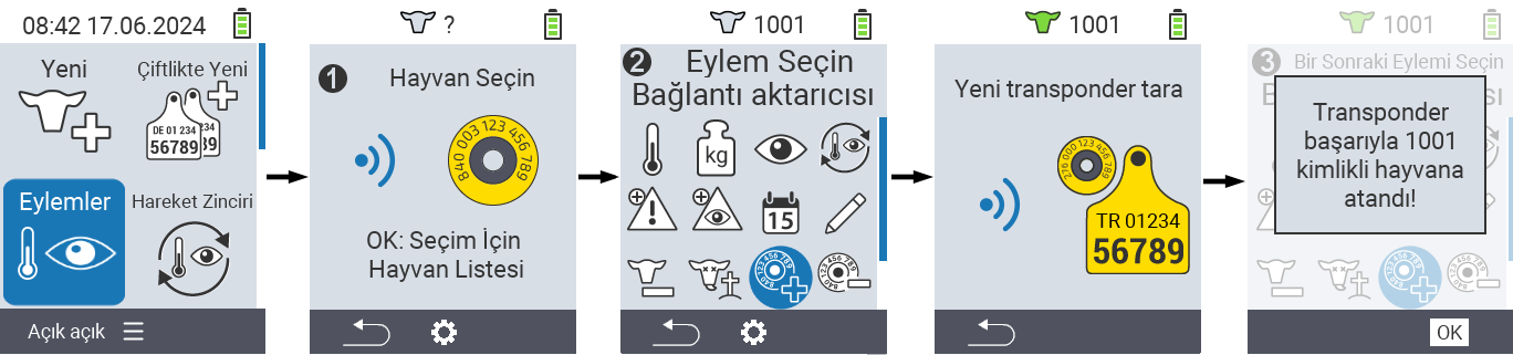 VitalControl: Menu Action Link transponder