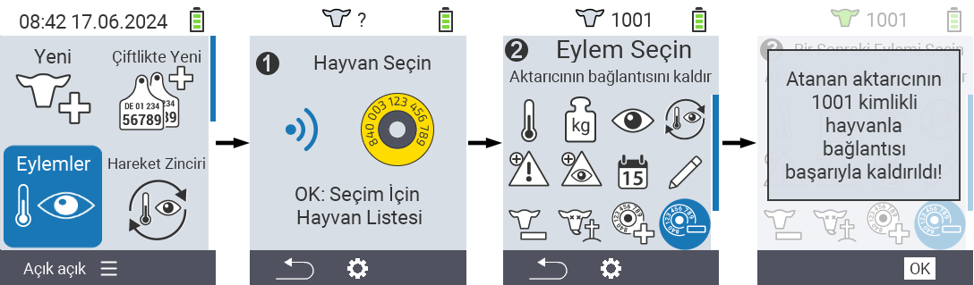 VitalControl: Menü Eylemi Transponder bağlantısını kaldır