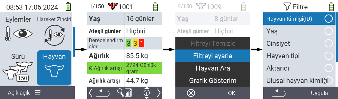 VitalControl: Menu Animal