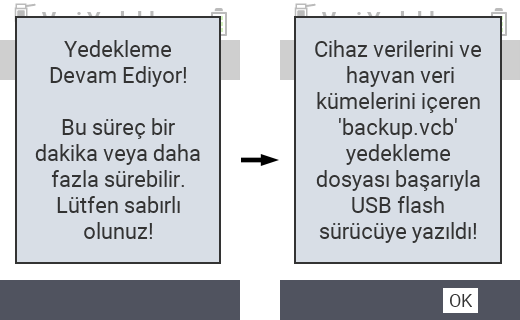 VitalControl: başarı mesajı yedekleme