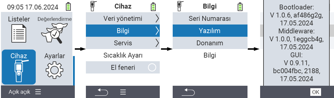 VitalControl: yazılım sürümlerini belirleyin