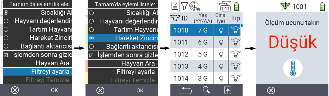 VitalControl Lists Action list