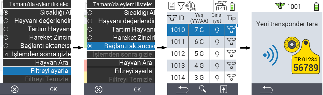 VitalControl Lists Action list