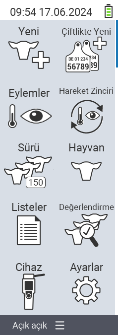 VitalControl Ana menü
