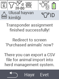 VitalControl: Menü Çiftlikte yeni, transponder yok