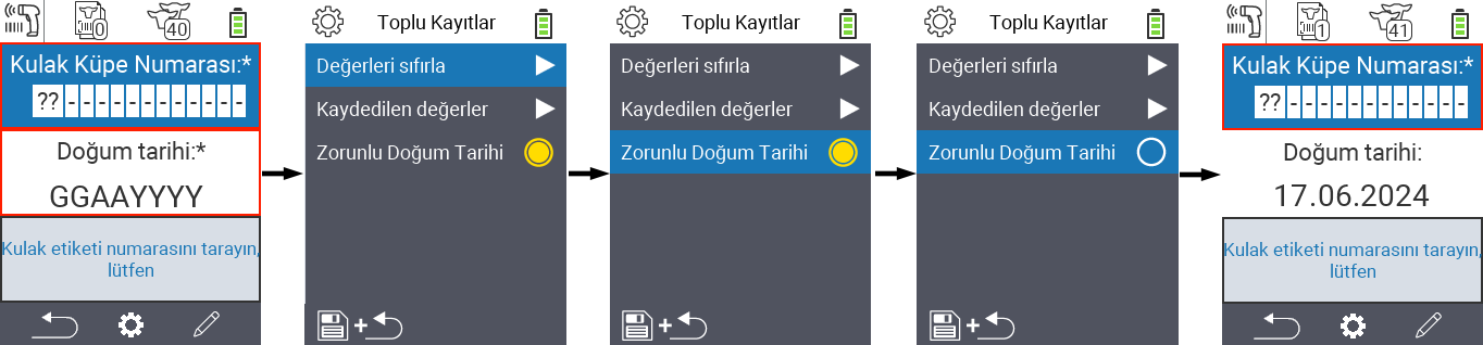 VitalControl: Menü Yeni Doğum tarihi zorunlu