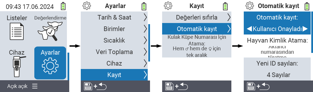 VitalControl: menu settings auto-registration