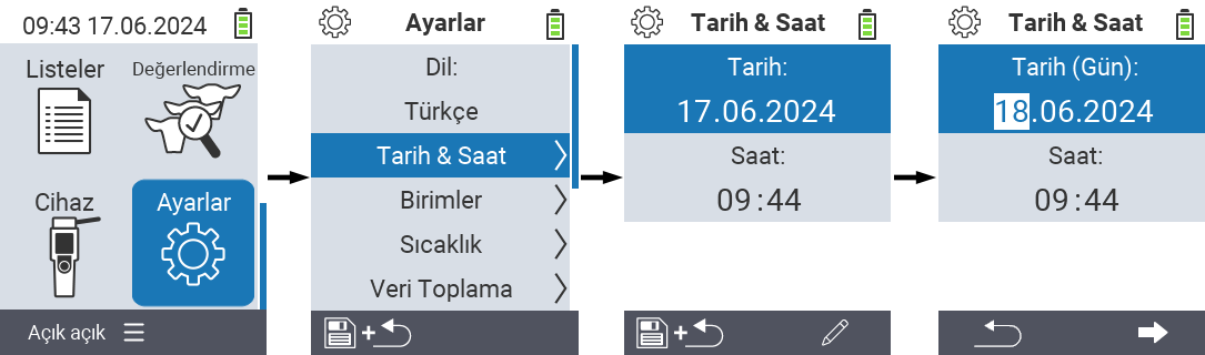 VitalControl: menü ayarları tarih
