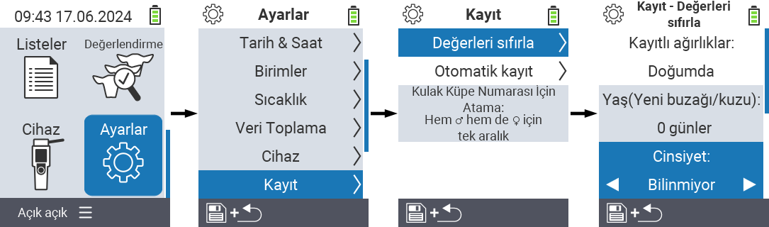 VitalControl: cinsiyeti ayarlama menü ayarları